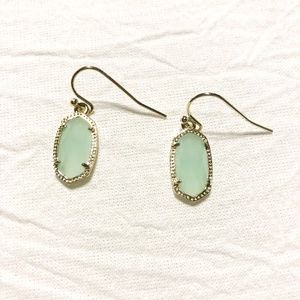 Kendra Scott Gold Lee Earrings in Chalcedony